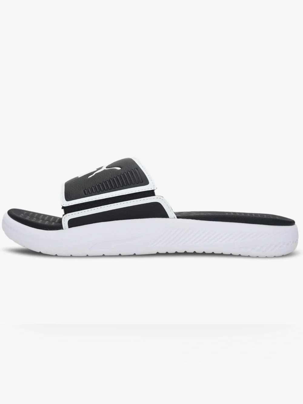 Puma Black and White Slide Sandals